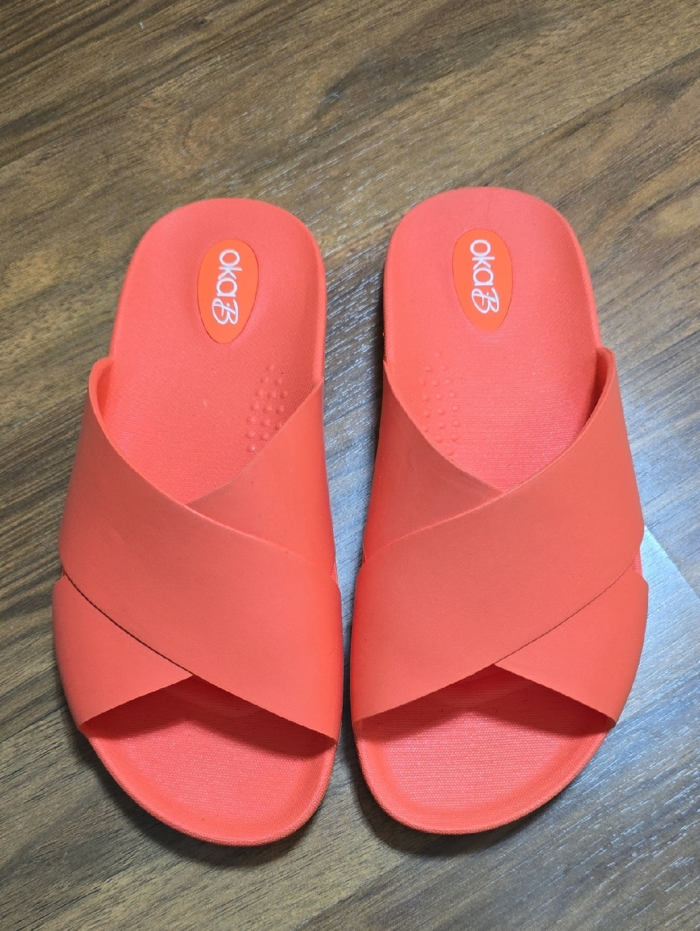 OKA B. Maxwell Slide Sandals - Guava